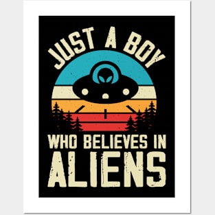 Just a boy how believes in aliens Posters and Art